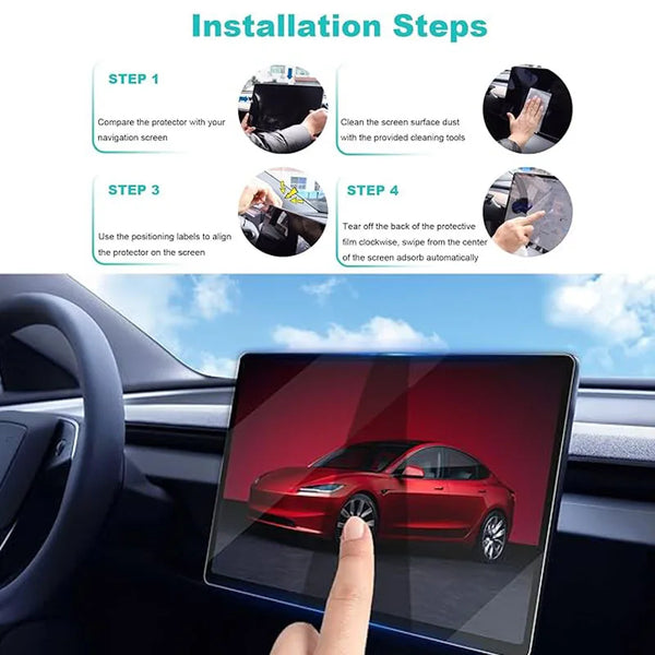 Tempered Glass Film Protector -for Tesla Model 3 Highland Model Y Juniper 2025