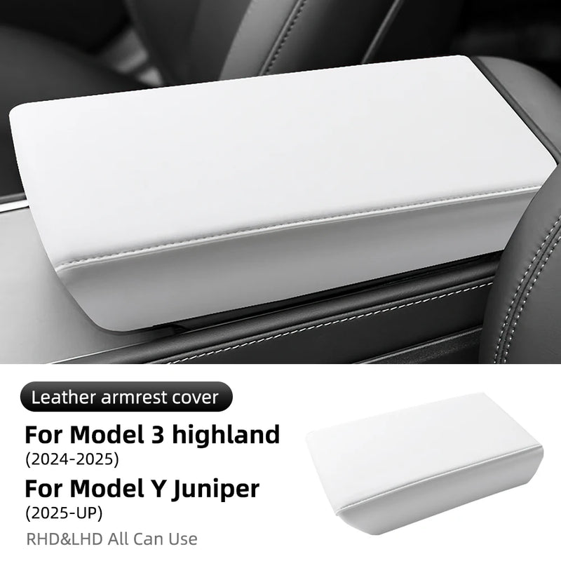 Leather Armrest Cover -For Tesla Model 3 & Y