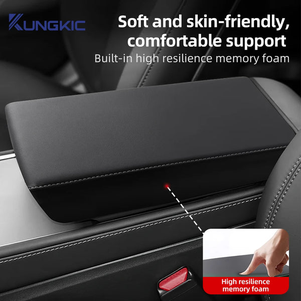 Leather Armrest Cover -For Tesla Model 3 & Y