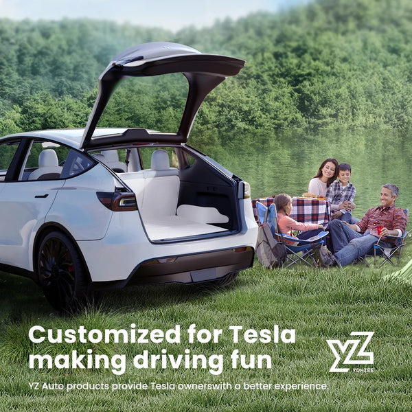 Leather Trunk Mats Fully Surrounded Waterproof - For Tesla Model Y Juniper 2021-2025