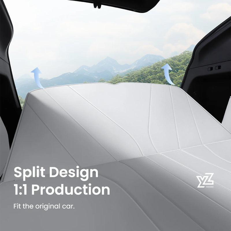 Leather Trunk Mats Fully Surrounded Waterproof - For Tesla Model Y Juniper 2021-2025