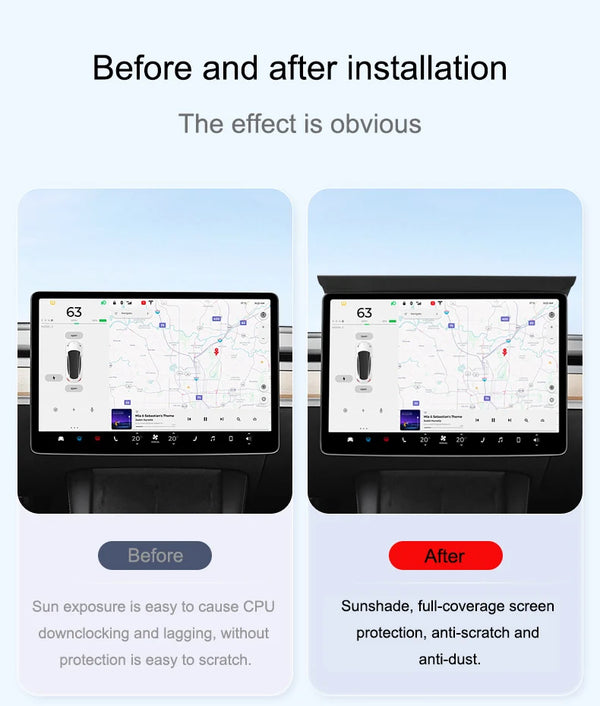 Sunshade Screen Protector -For Tesla Model 3/Y