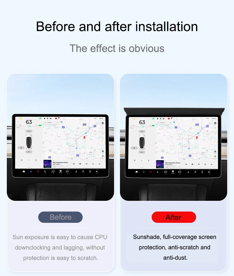 Sunshade Screen Protector -For Tesla Model 3/Y