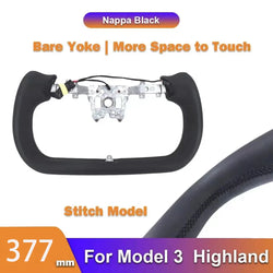 Yoke Handle Steering Wheel with Heating - For Tesla Model 3 Highland