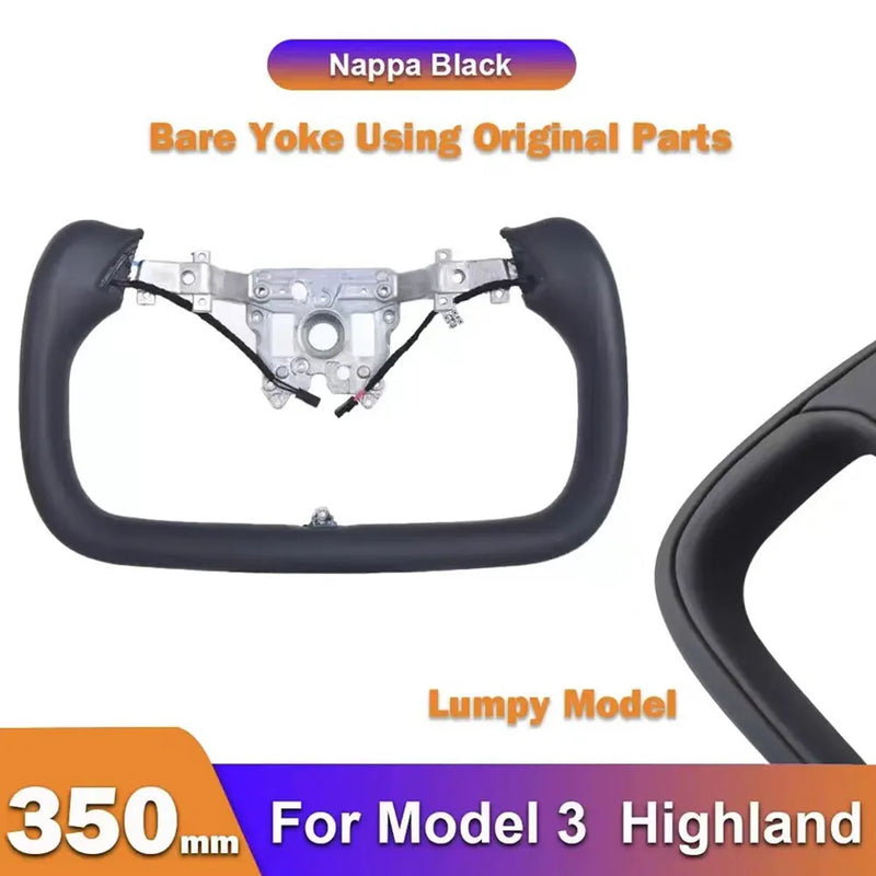Yoke Handle Steering Wheel with Heating - For Tesla Model 3 Highland