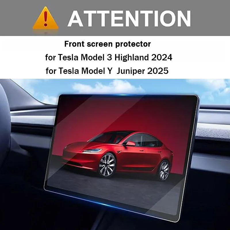 Tempered Glass Film Protector -for Tesla Model 3 Highland Model Y Juniper 2025