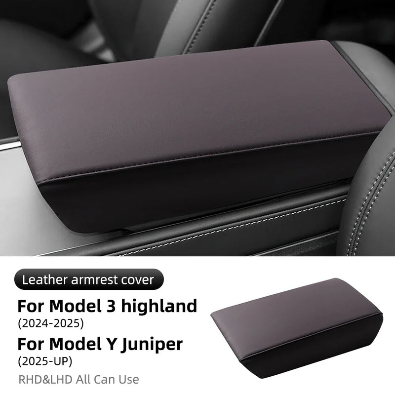 Leather Armrest Cover -For Tesla Model 3 & Y