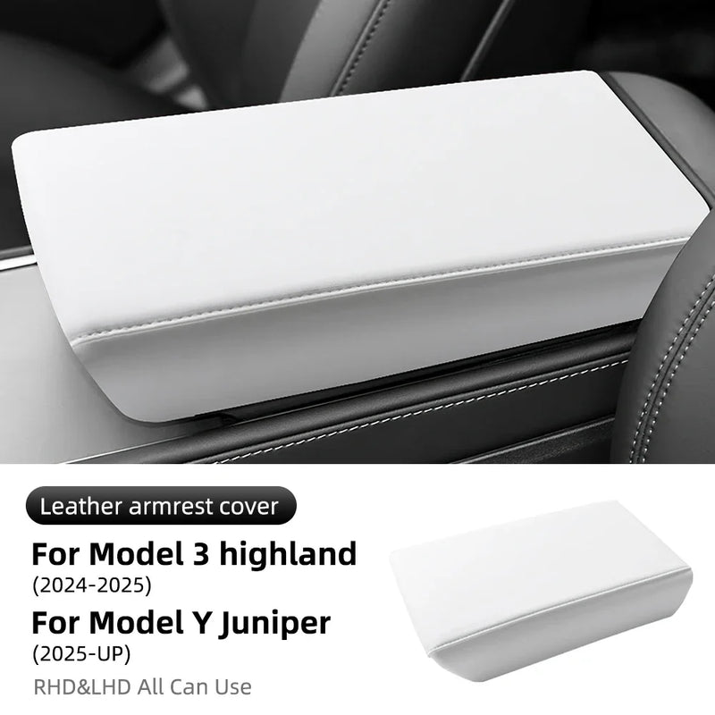 Leather Armrest Cover -For Tesla Model 3 & Y