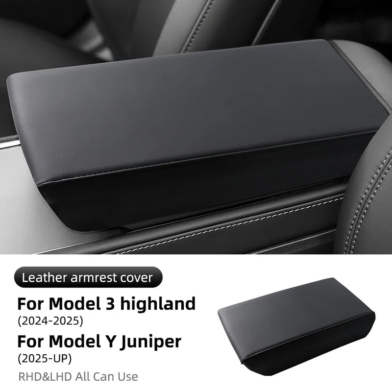 Leather Armrest Cover -For Tesla Model 3 & Y