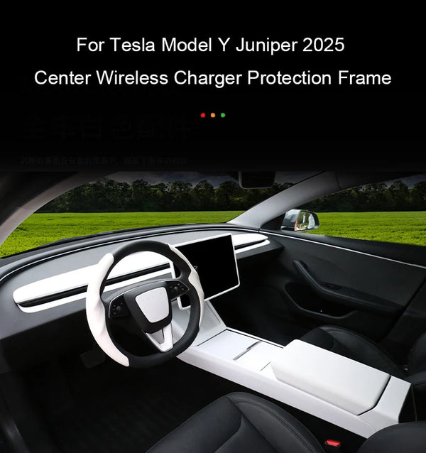 Wireless Charging Silicone Pad Screen Protective Cover -For Tesla Model Y Juniper 2025