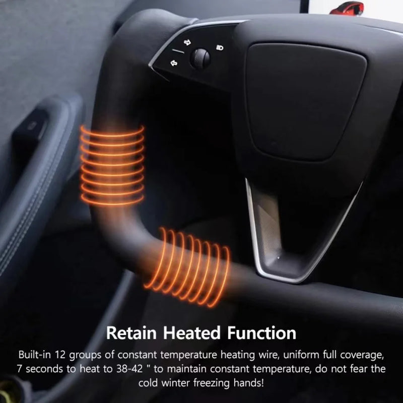 Yoke Handle Steering Wheel with Heating - For Tesla Model 3 Highland