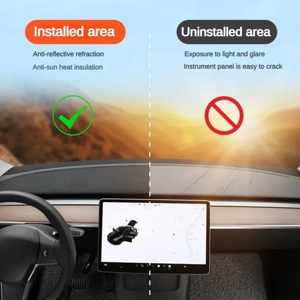 Anti-UV Dashboard Cover for Tesla Model 3 Y S